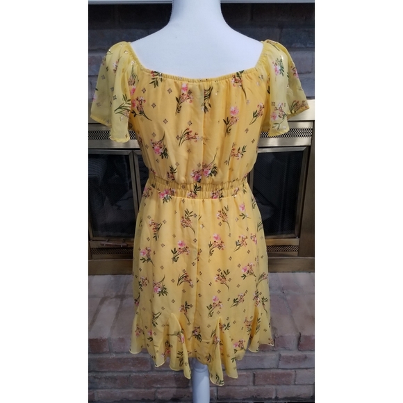 TRIXXI GIRL Floral Yellow Dress XL - Picture 2 of 3